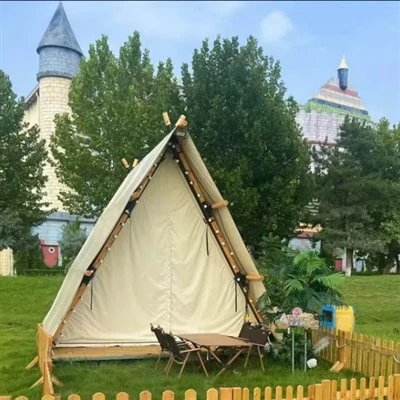 Canvas triangle tipi tent
